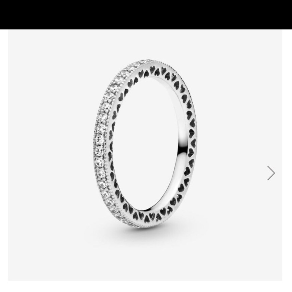 - Sparkle and hearts ring from pandora size 8 US 56 certified
